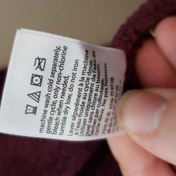 Barefoot dreams waterfall cardigan sweater, red/purple women's size L/XL - Picture 9 of 10